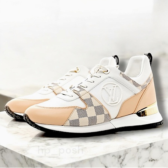 LOUIS VUITTON Calfskin Damier Azur Run Away - Picture 1 of 7